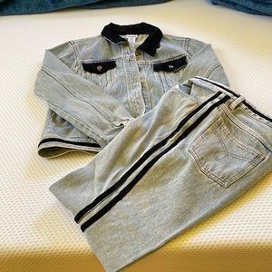Blue Jean jacket with matching pants